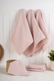Hermia Juego de paños de cocina Eloise - Rosa claro (6 piezas)